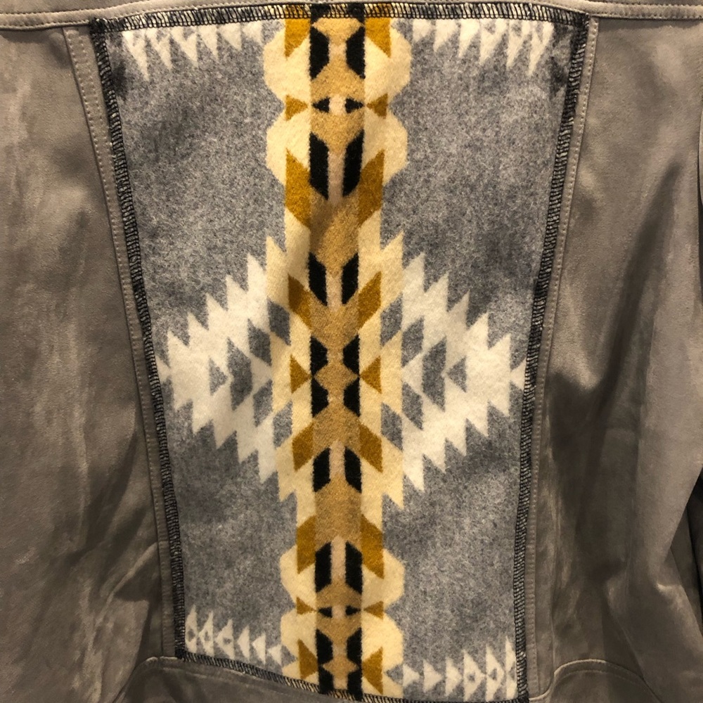 Philosophy Faux Suede Southwest Jacket 1X - Picture 6 of 12